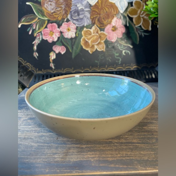 Food Network Robbins egg blue tan cereal bowls set of 5 - Picture 2 of 8